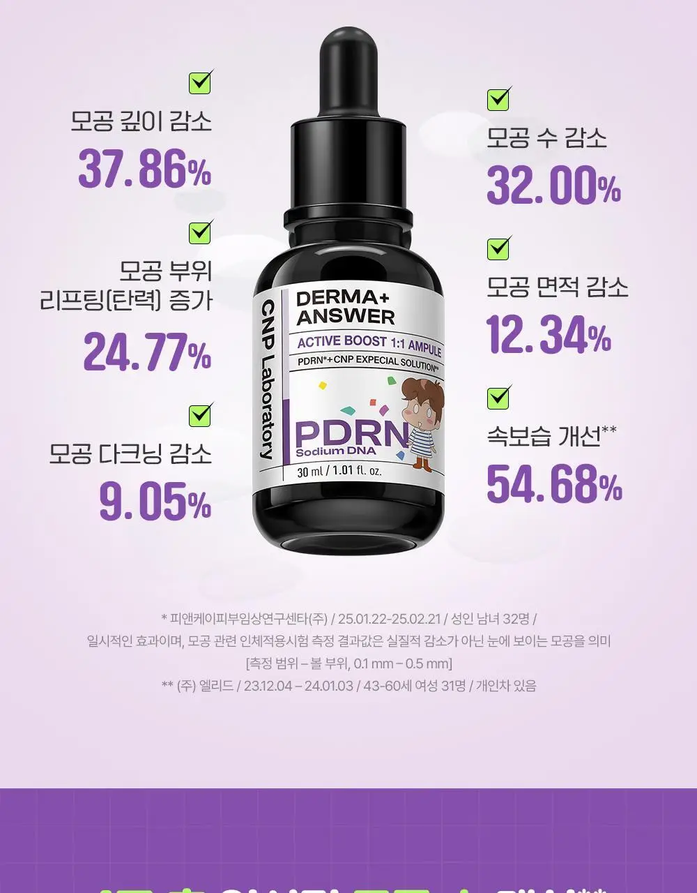 [90ml대용량]차앤박 더마앤서 액티브 부스트 PDRN 앰플 30ml+60ml 리필+대형스티커 (아따맘마 콜라보) 상세페이지 15